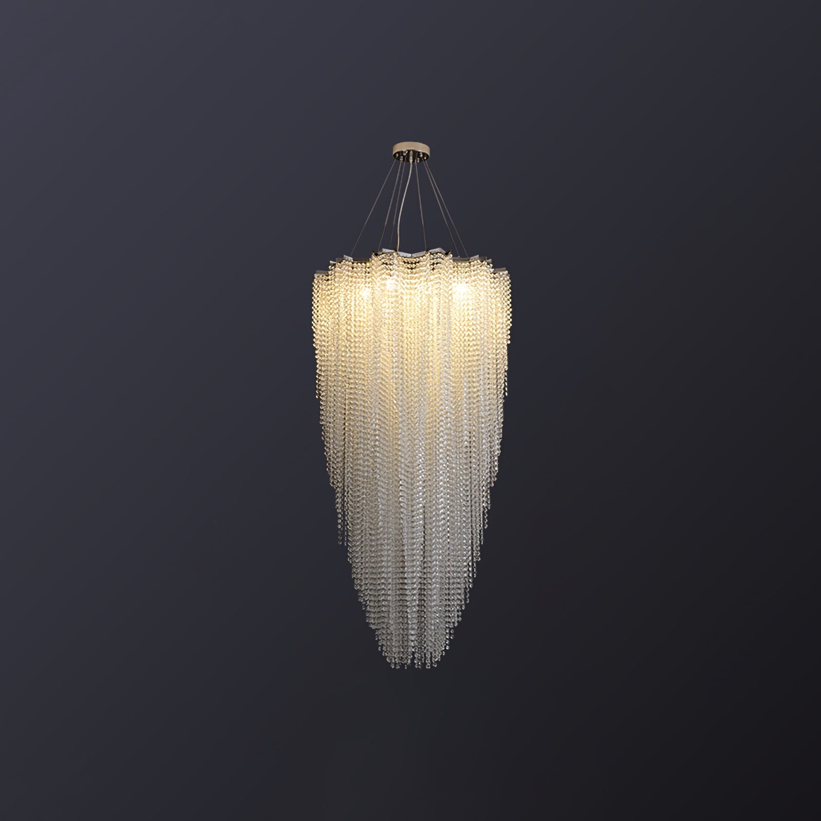 Zashayra Crystal Column Chandelier-Neutral Decor