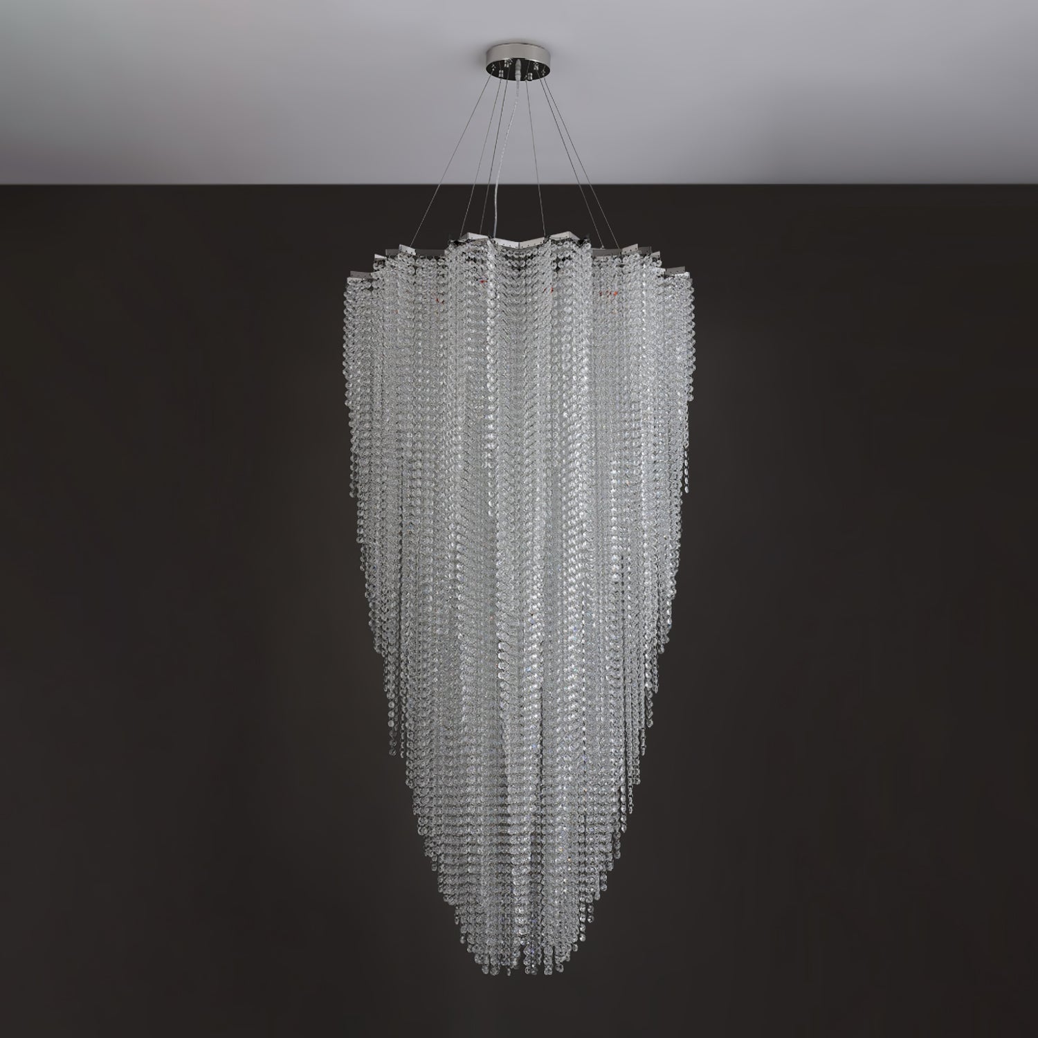 Zashayra Crystal Column Chandelier-Neutral Decor