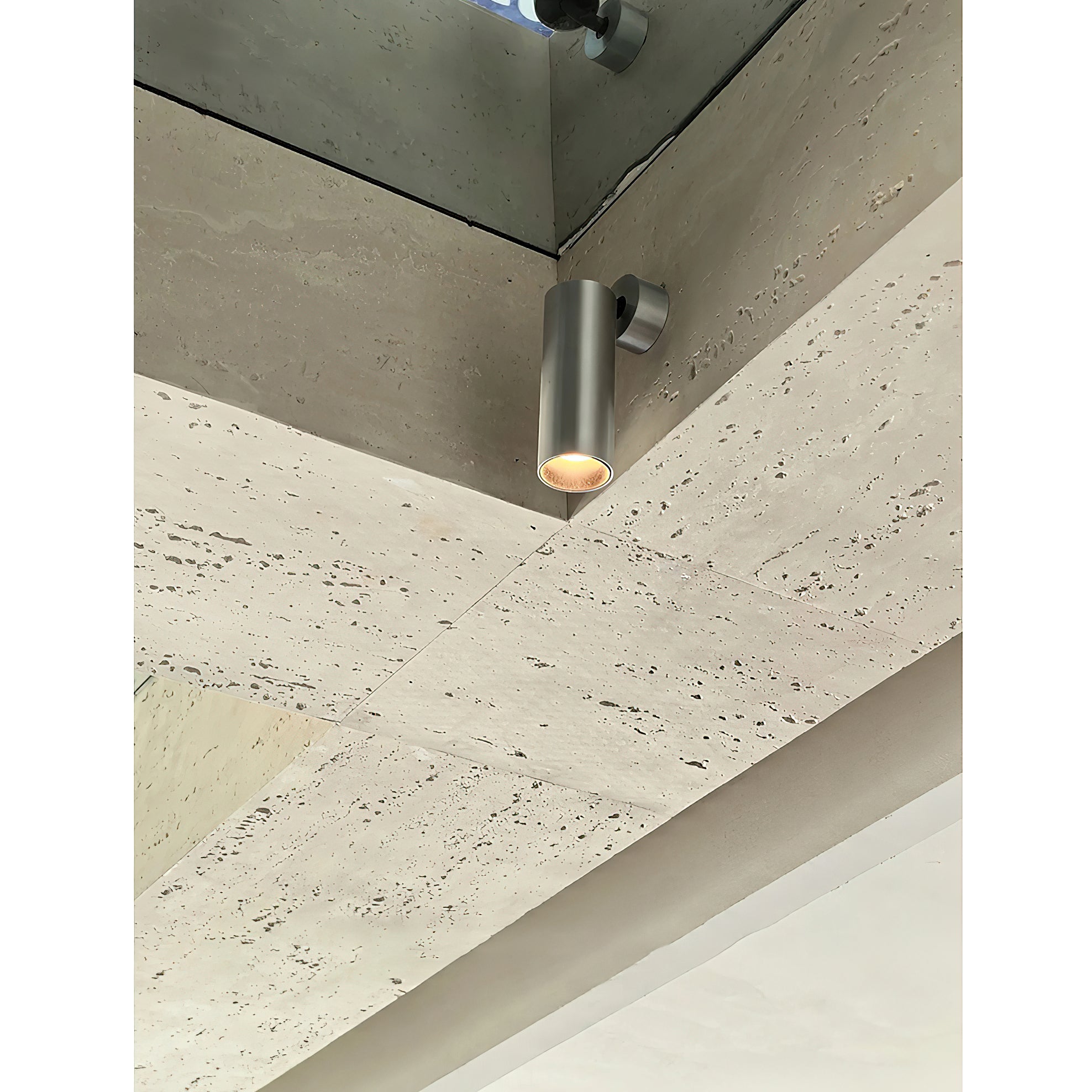 Stanly Ceiling Spotlight Lamp in silver, installed in a modern kitchen.