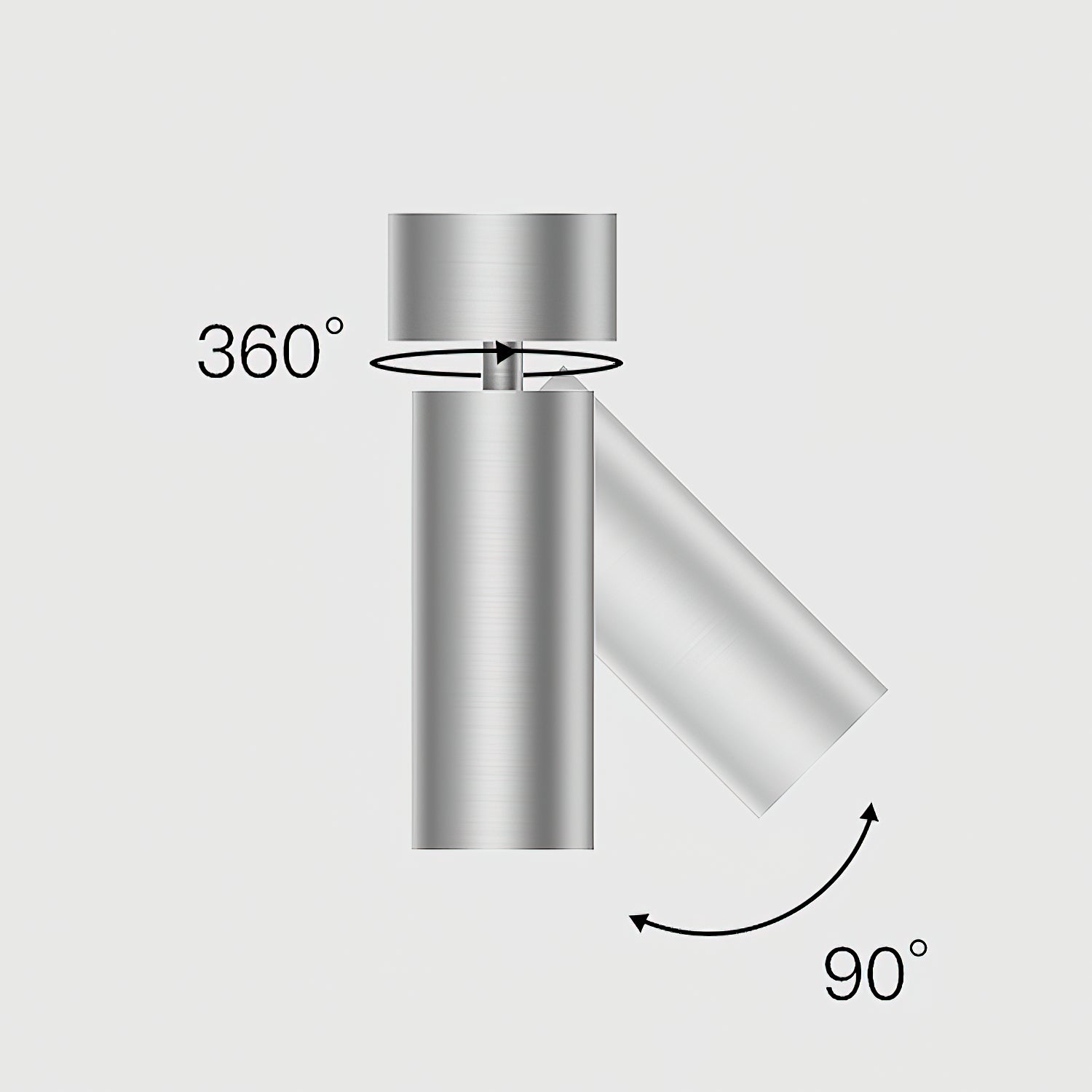 Stanly Ceiling Spotlight Lamp in gray, detail of the textured finish.
