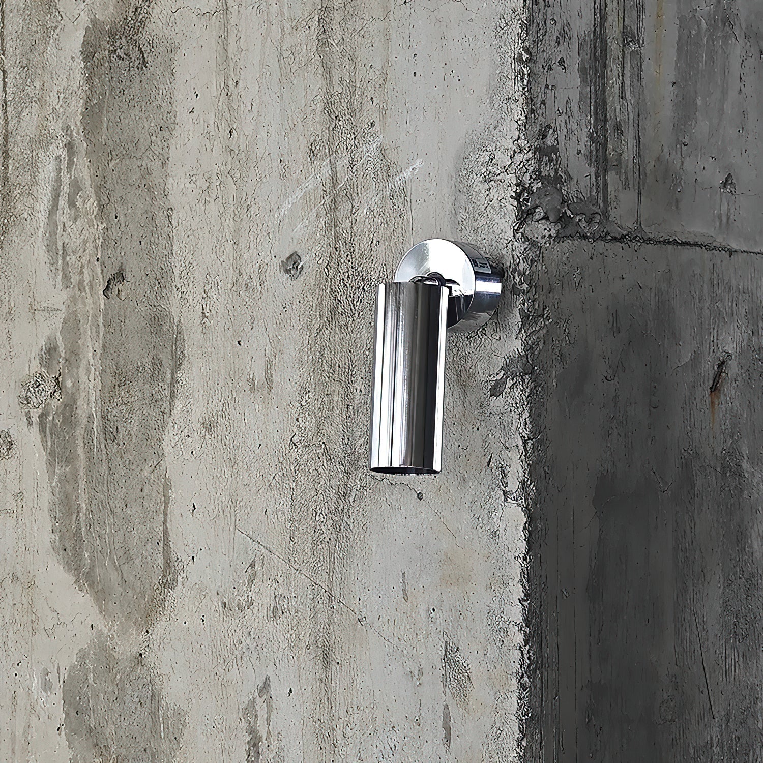 Stanly Ceiling Spotlight Lamp in silver finish, angled view.