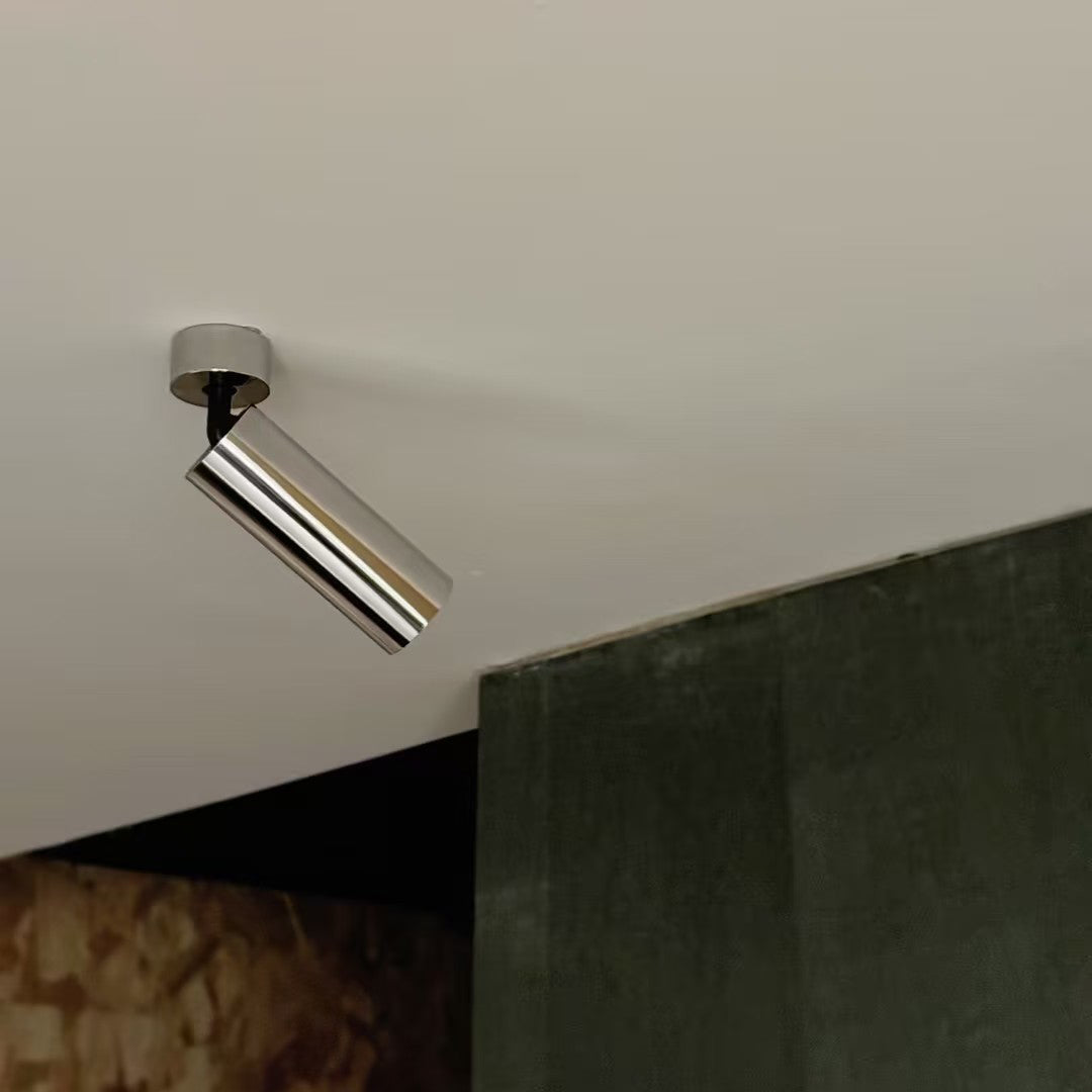 Stanly Ceiling Spotlight Lamp in gray finish, close-up detail.