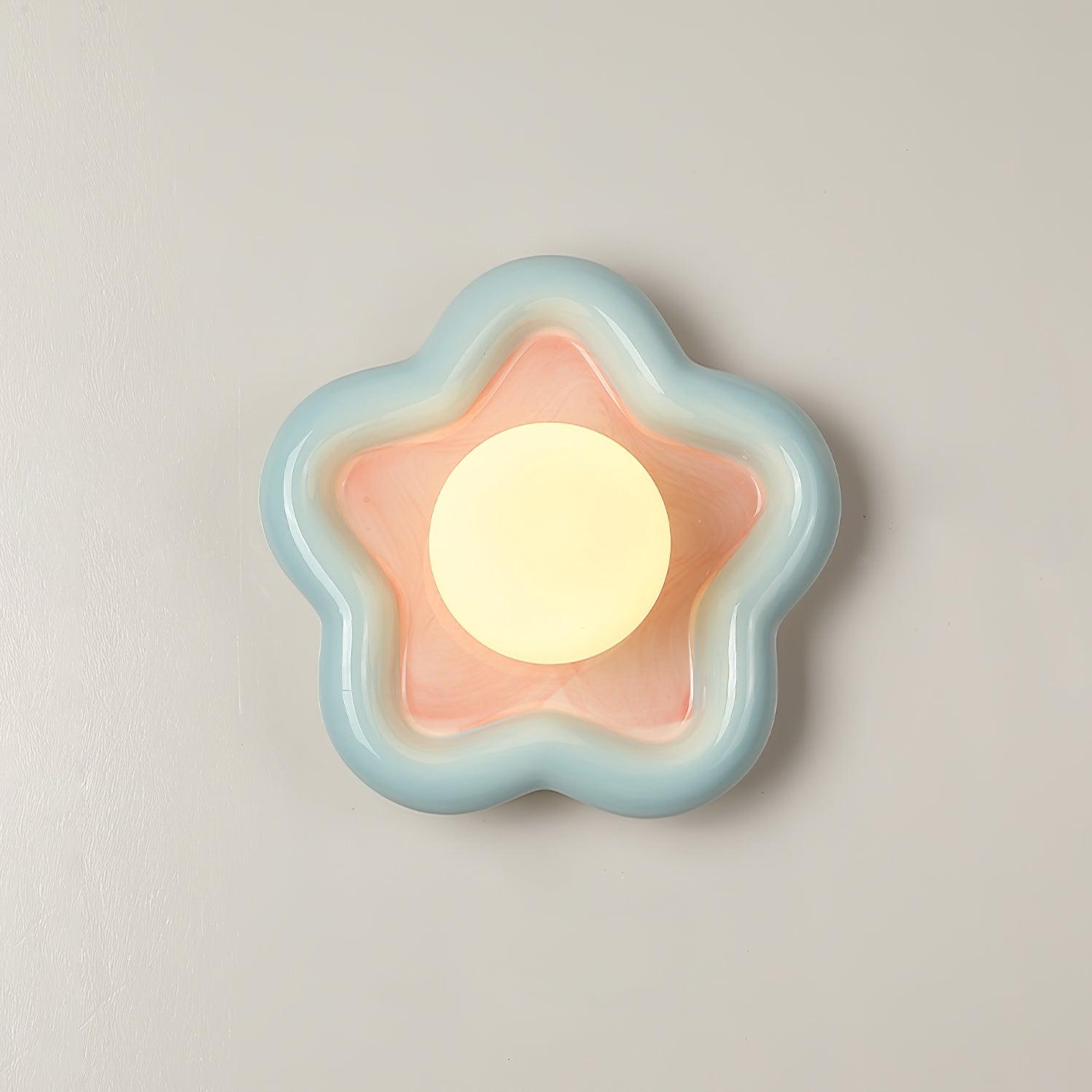 Petani Pink Yellow Flower Wall Light