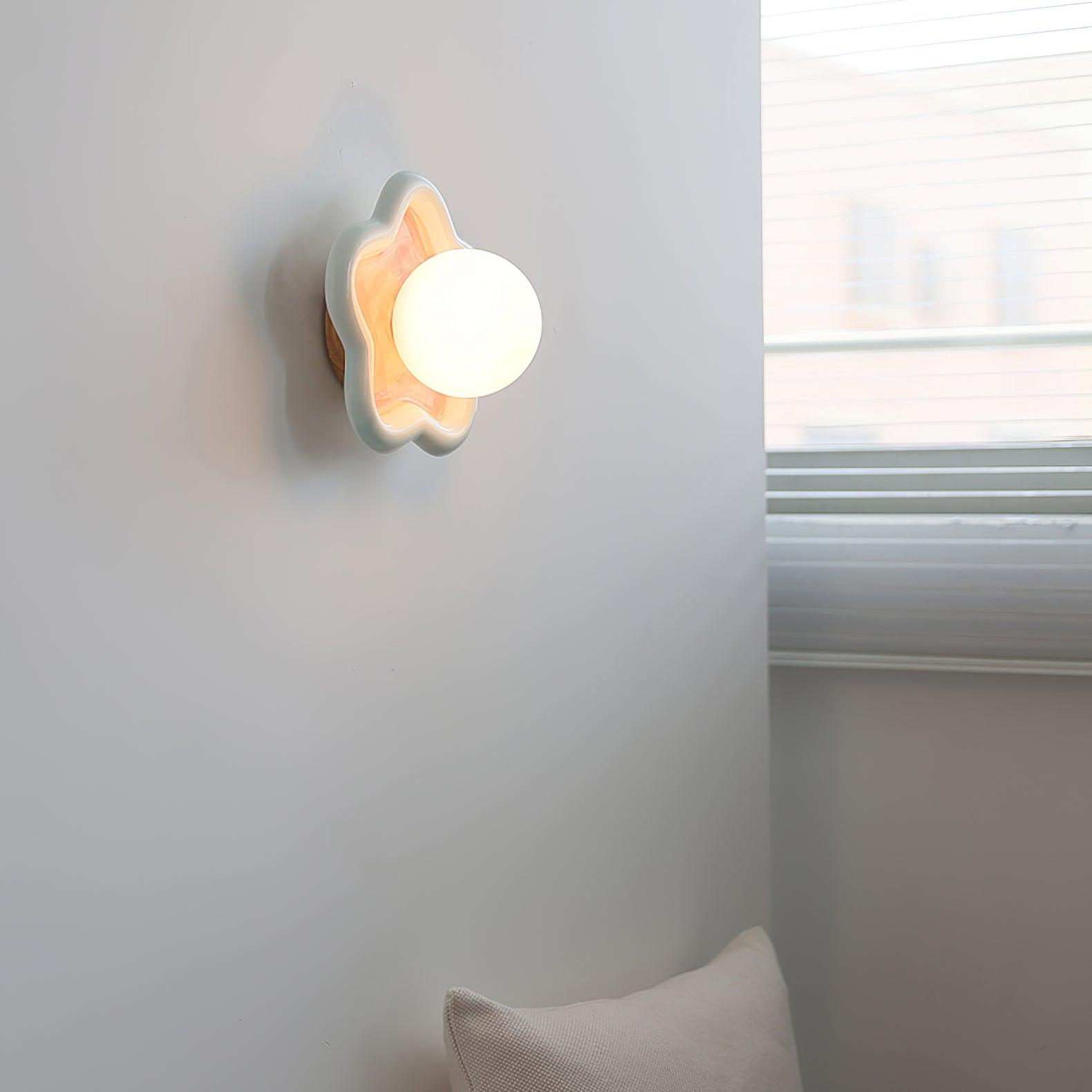 Petani Pink Yellow Flower Wall Light