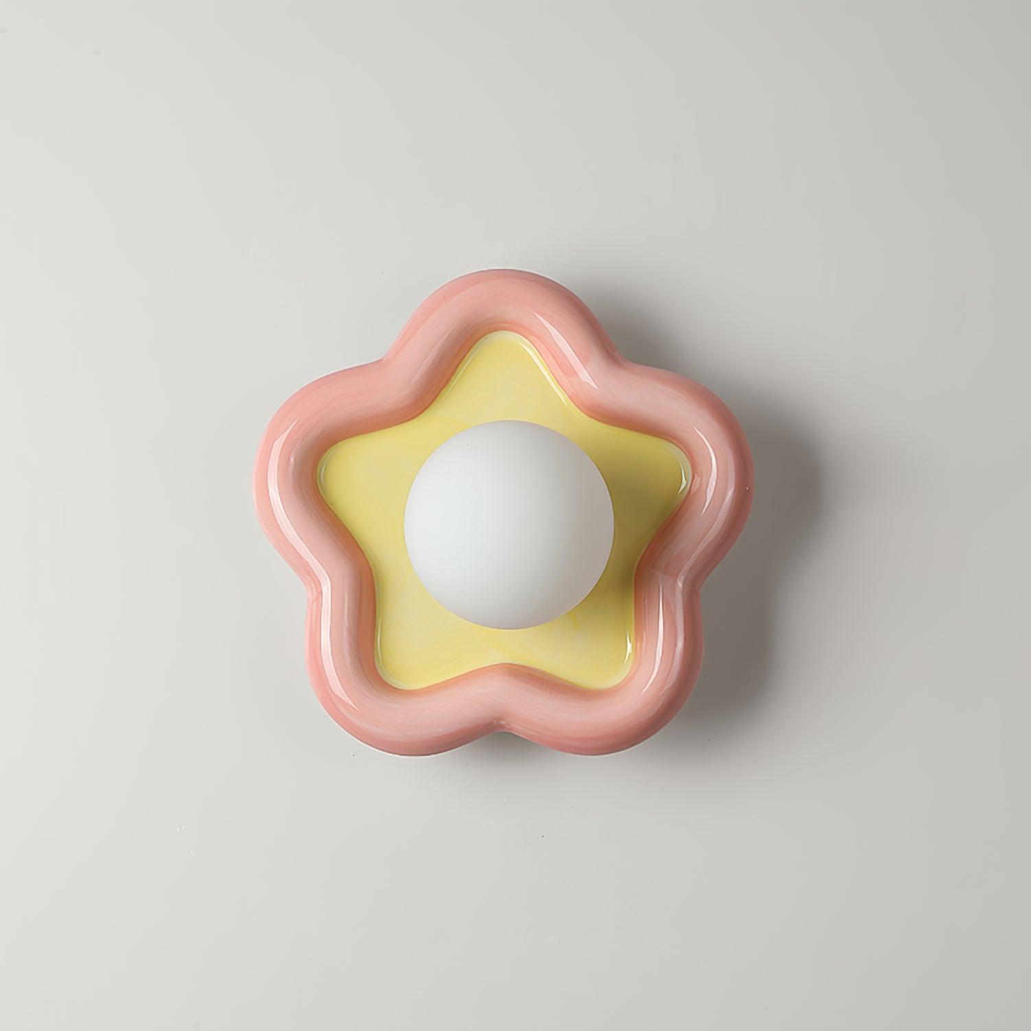 Petani Pink Yellow Flower Wall Light