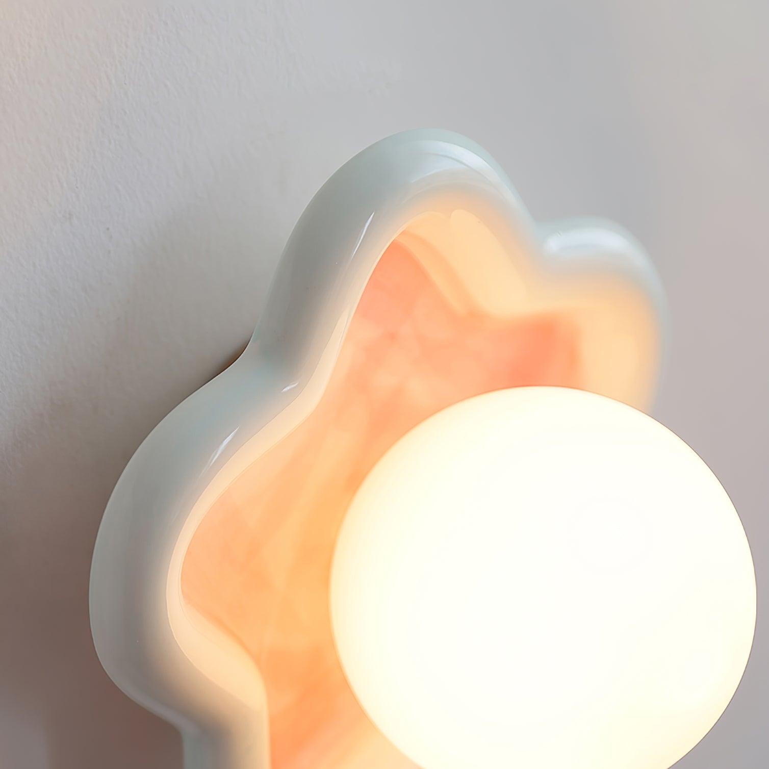 Petani Pink Yellow Flower Wall Light