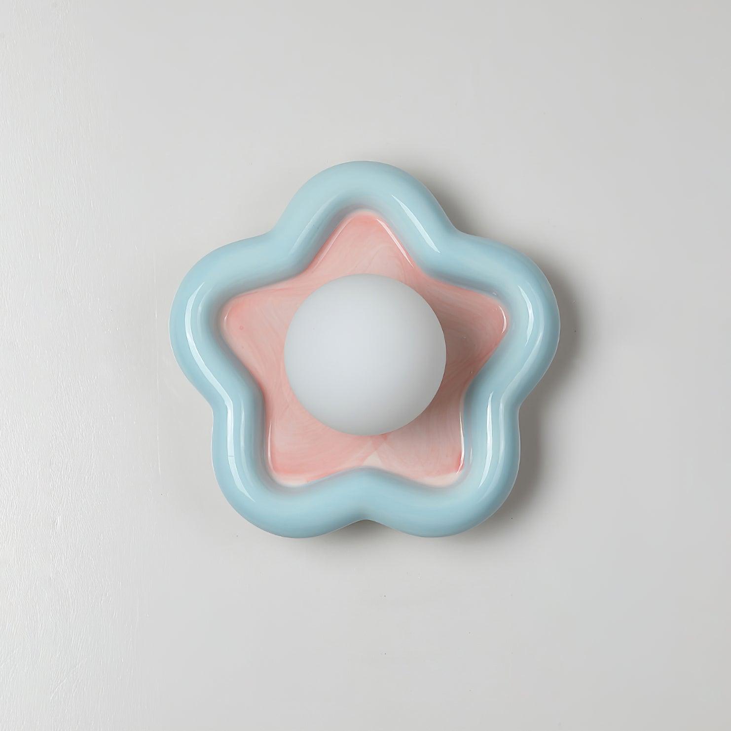 Petani Pink Yellow Flower Wall Light