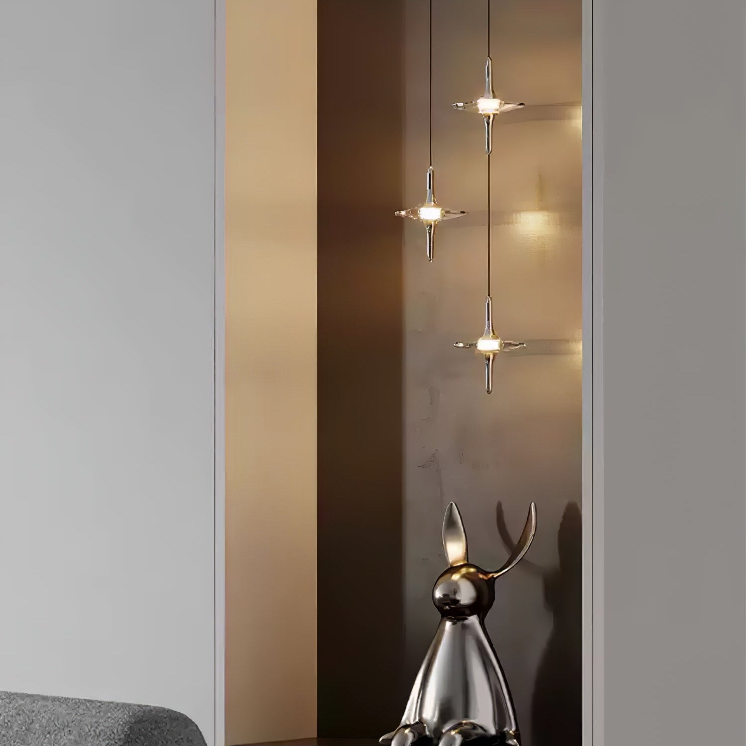 Starfall Staircase Chandelier-Neutral Decor