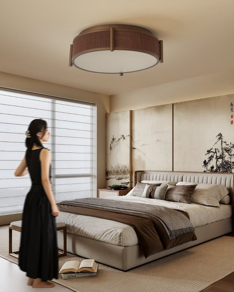 Bamboo Weave Ceiling Lamp-Neutral Decor