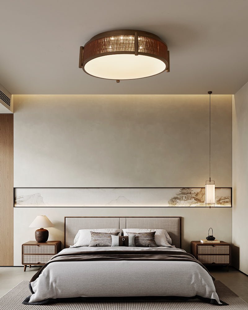 Bamboo Weave Ceiling Lamp-Neutral Decor
