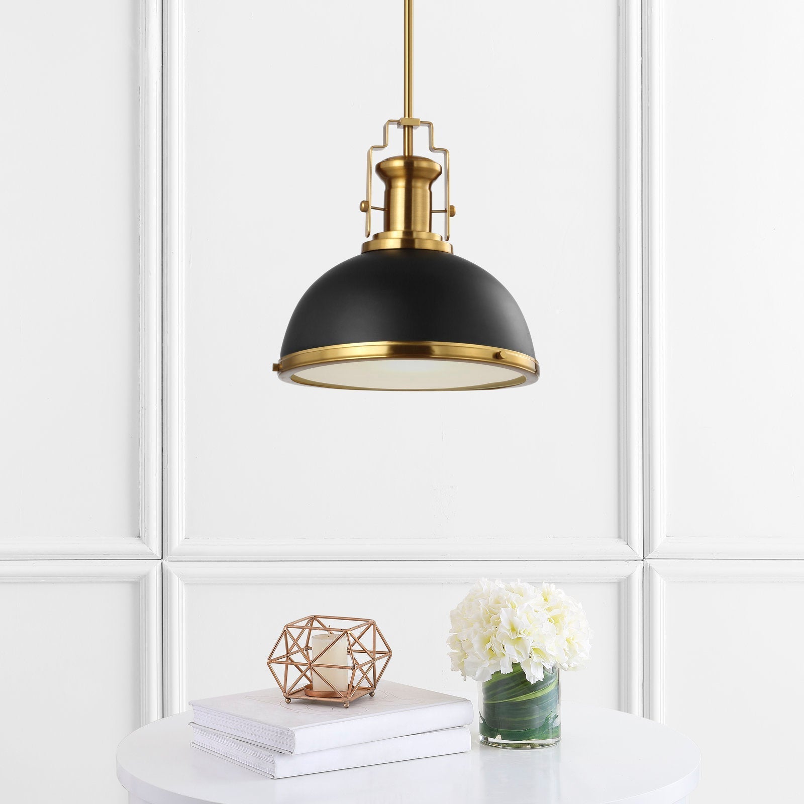 Staub Pendant Lamp in a bold black finish.