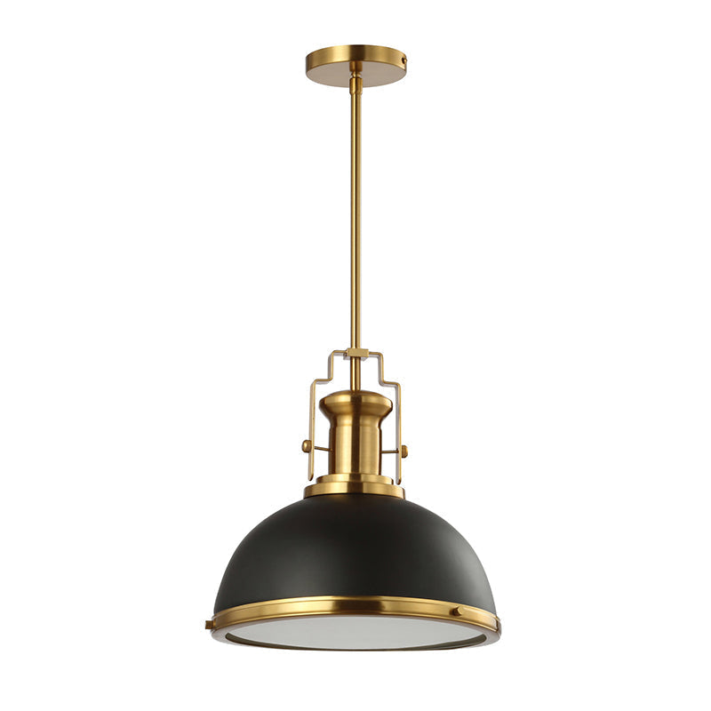Staub Pendant Lamp in brass in a vintage-style room.