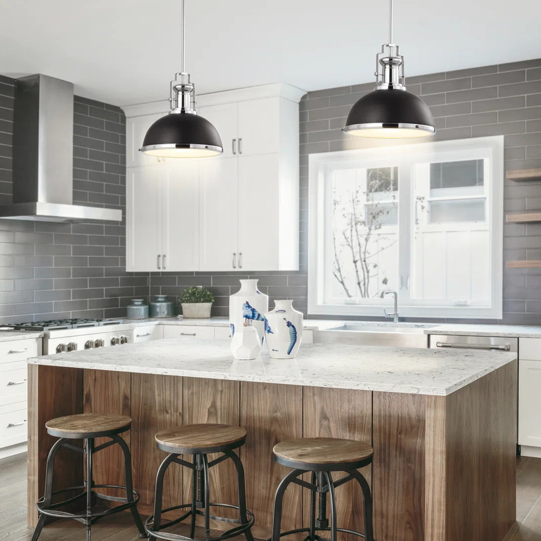 Staub Pendant Lamp in a clean white finish.