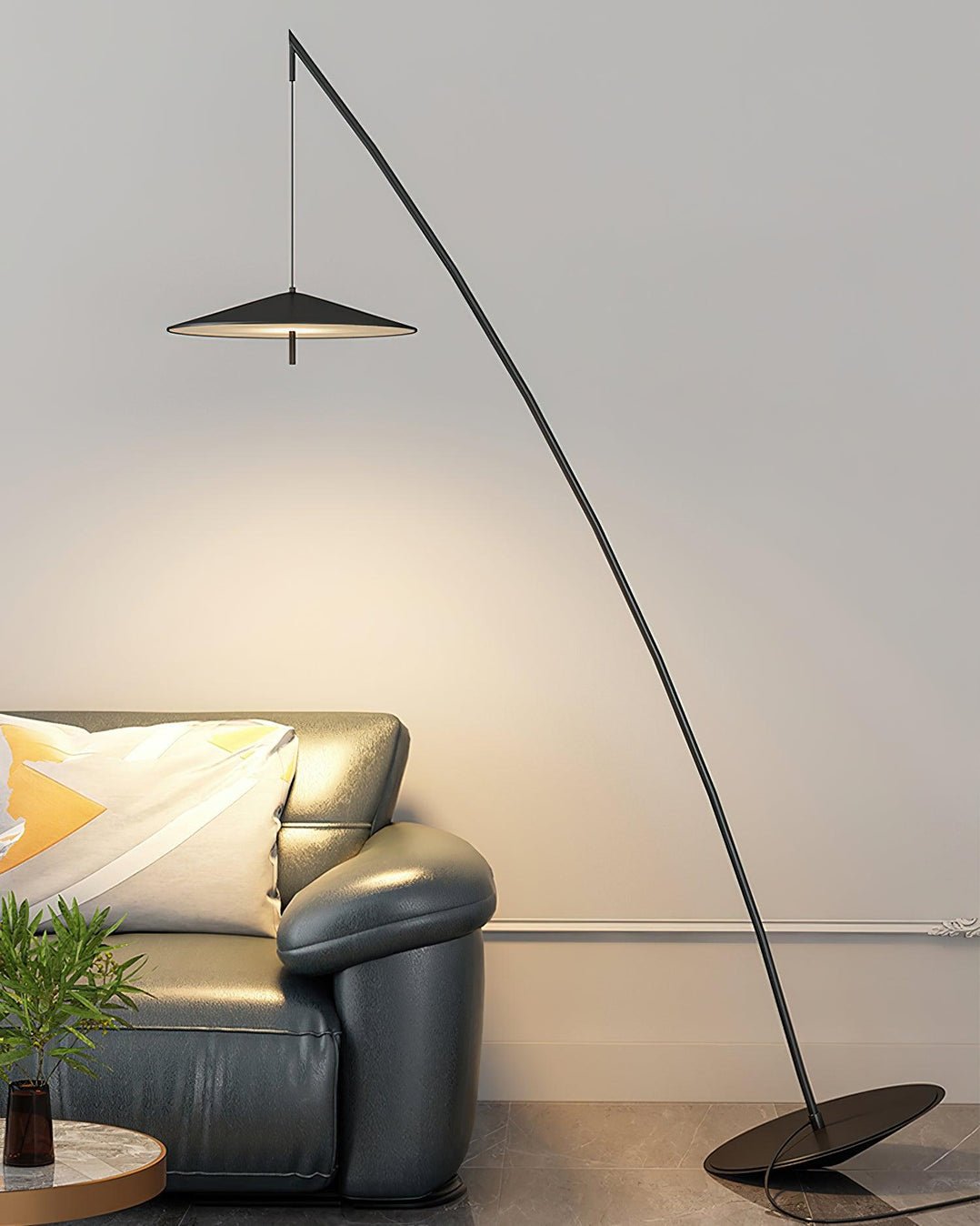 Arcana Black Minimalist Floor Lamp-Neutral Decor