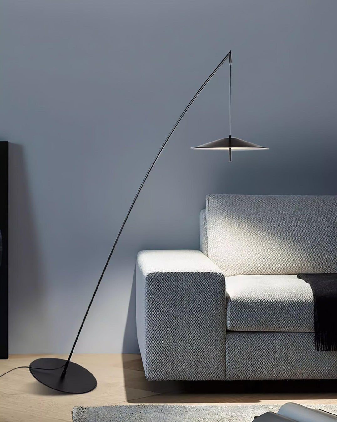 Arcana Black Minimalist Floor Lamp-Neutral Decor