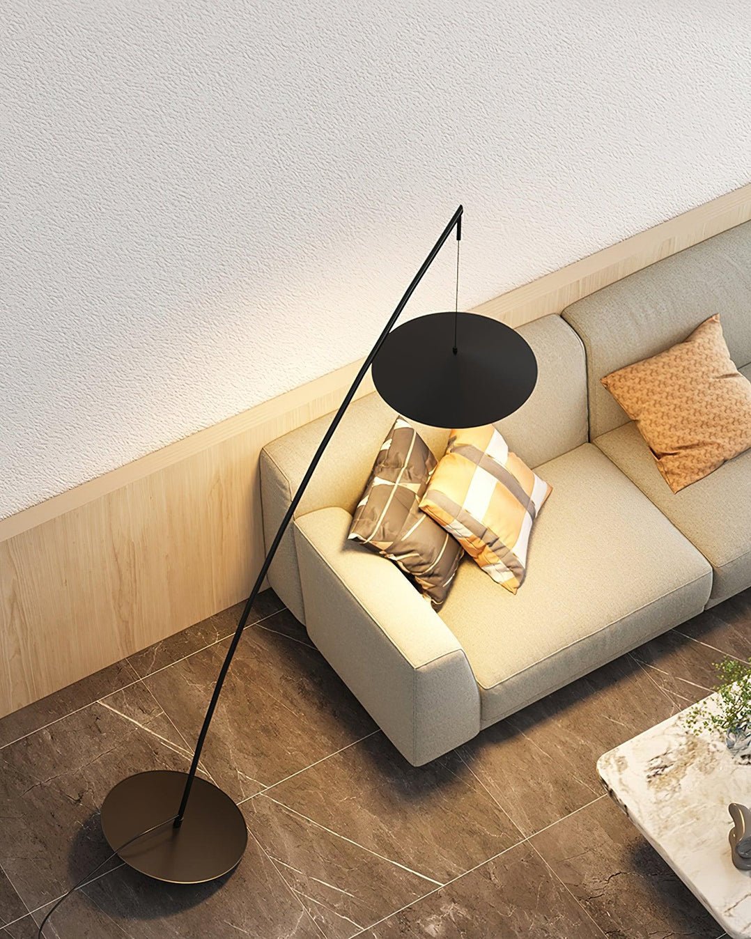 Arcana Black Minimalist Floor Lamp-Neutral Decor