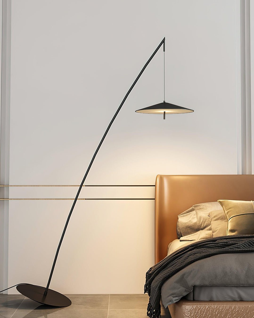 Arcana Black Minimalist Floor Lamp-Neutral Decor