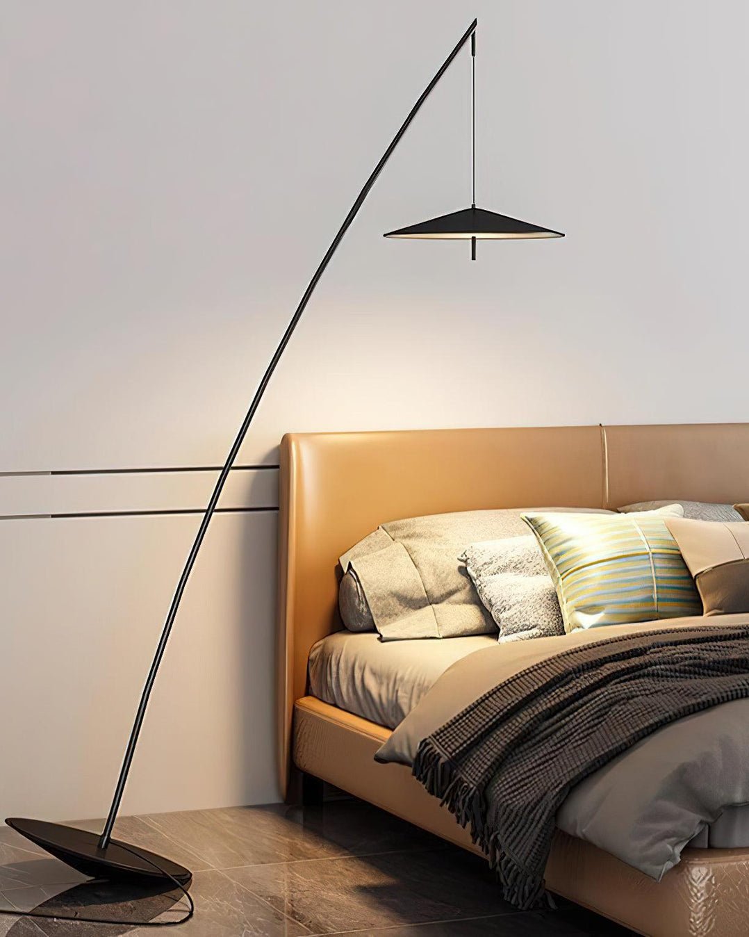 Arcana Black Minimalist Floor Lamp-Neutral Decor