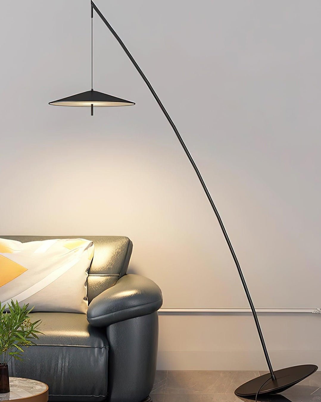 Arcana Black Minimalist Floor Lamp-Neutral Decor