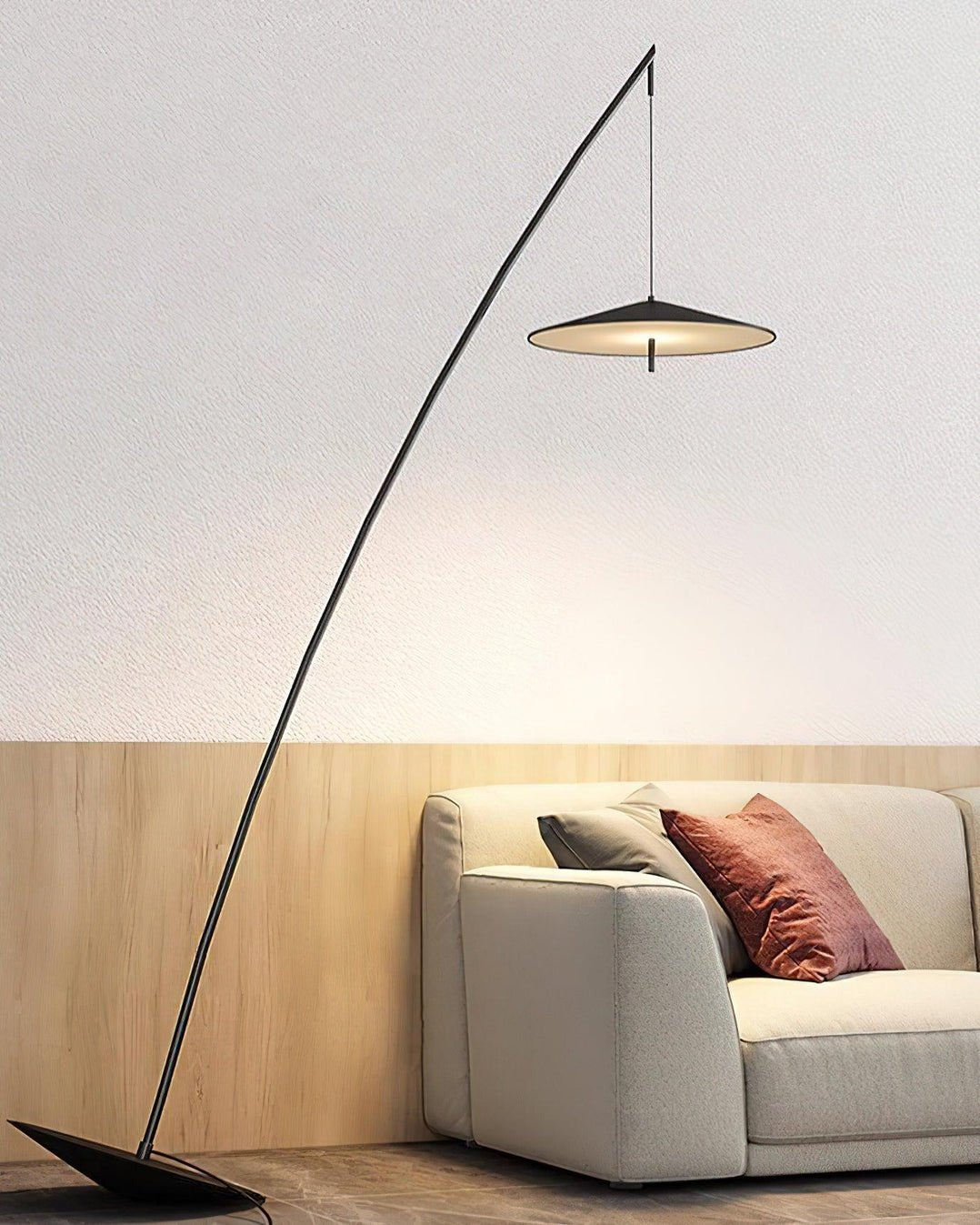 Arcana Black Minimalist Floor Lamp-Neutral Decor