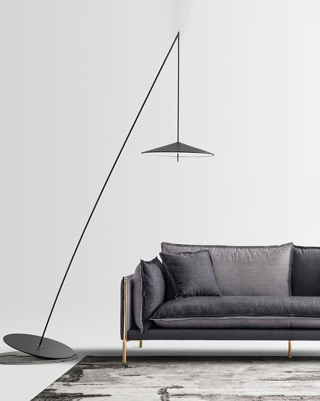 Arcana Black Minimalist Floor Lamp-Neutral Decor