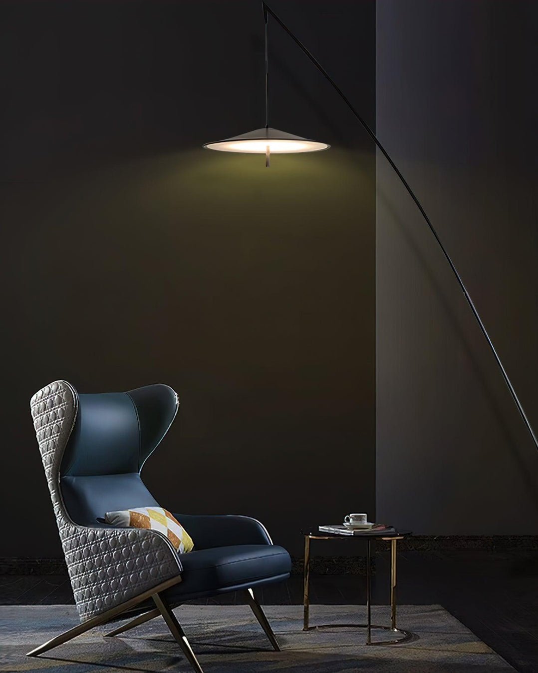 Arcana Black Minimalist Floor Lamp-Neutral Decor