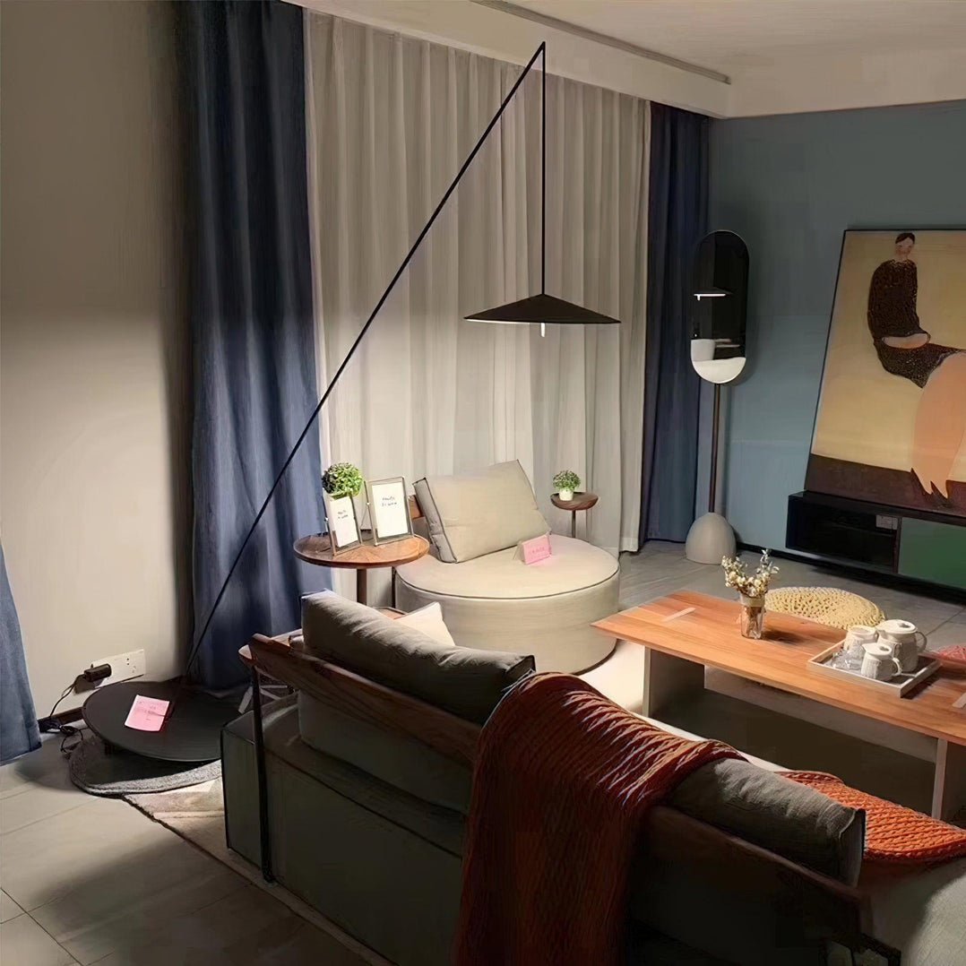 Arcana Black Minimalist Floor Lamp-Neutral Decor