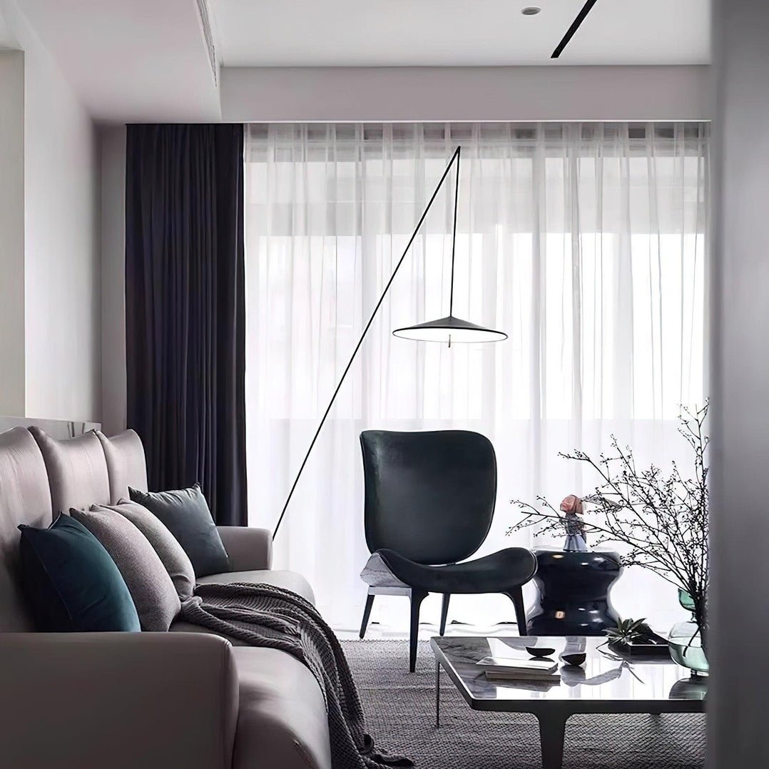 Arcana Black Minimalist Floor Lamp-Neutral Decor