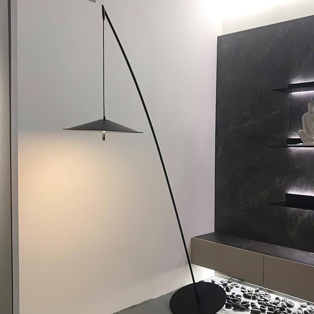 Arcana Black Minimalist Floor Lamp-Neutral Decor