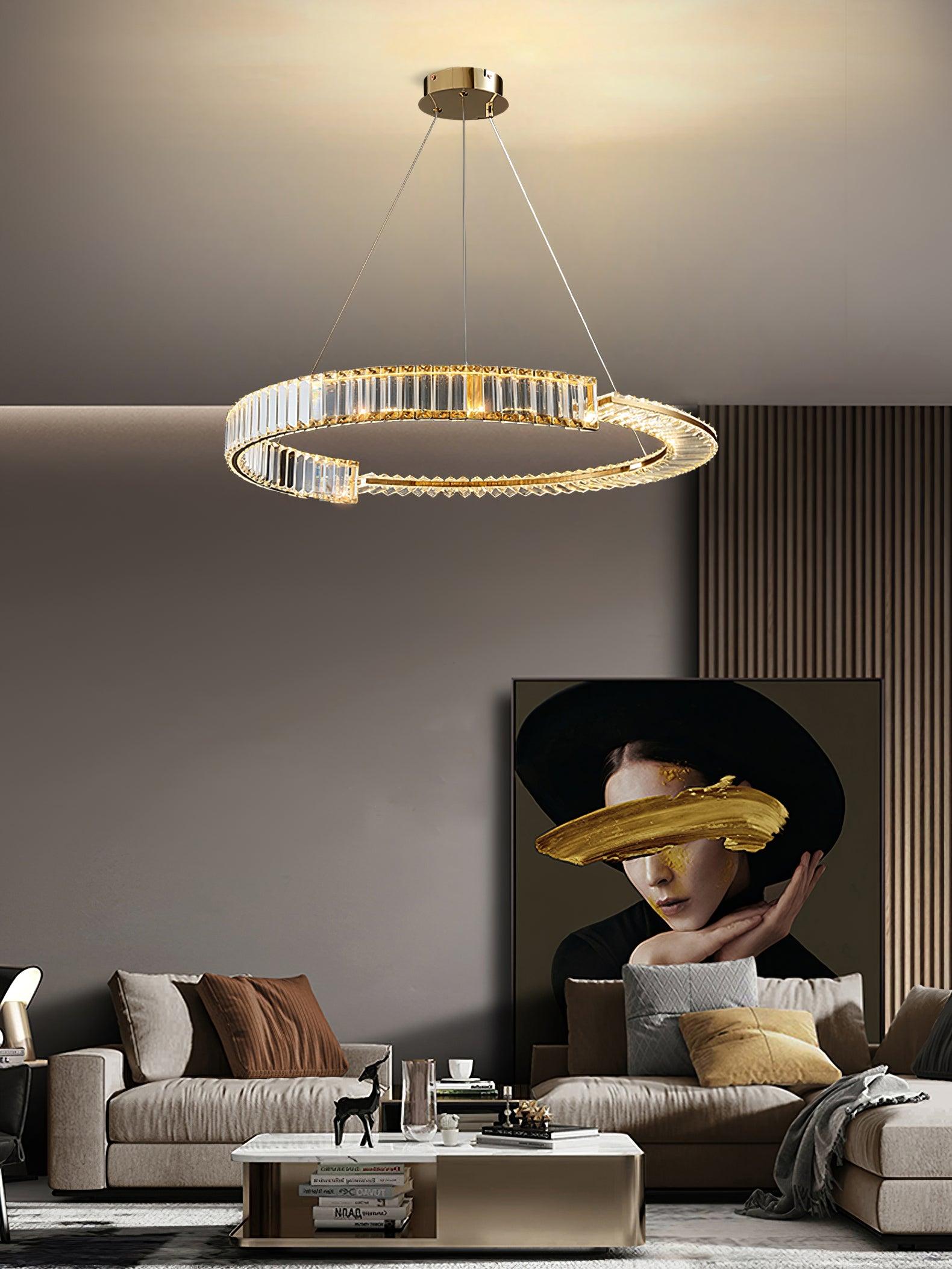 Lustra Chandelier Stella LED Crystal Ring-Neutral Decor