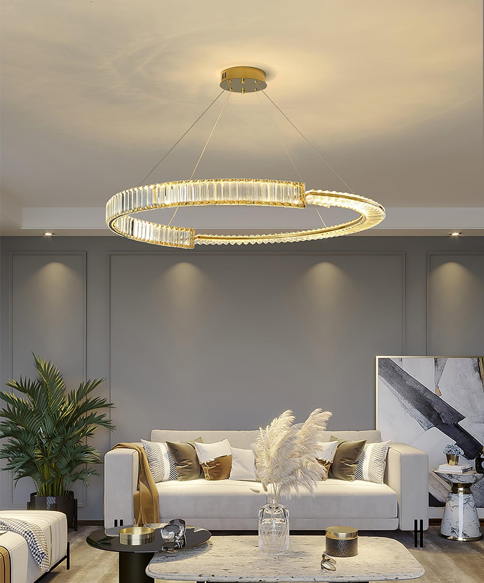 Lustra Chandelier Stella LED Crystal Ring-Neutral Decor