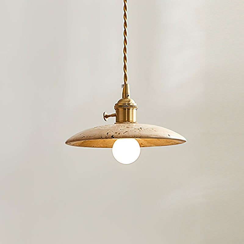 Side profile of the Stella Pendant Light showcasing its conical shape.