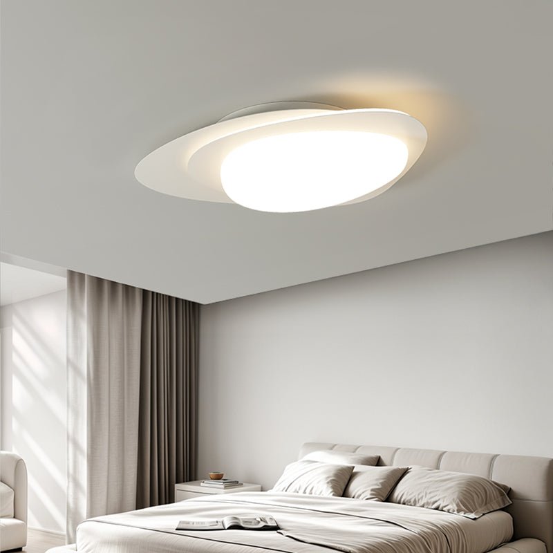 Fuji Ceiling Lamp Walnut Oval Organic LED-Neutral Decor