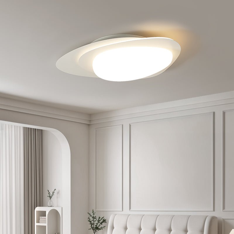 Fuji Ceiling Lamp Walnut Oval Organic LED-Neutral Decor