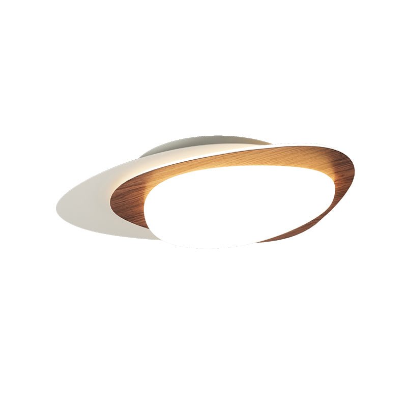 Fuji Ceiling Lamp Walnut Oval Organic LED-Neutral Decor