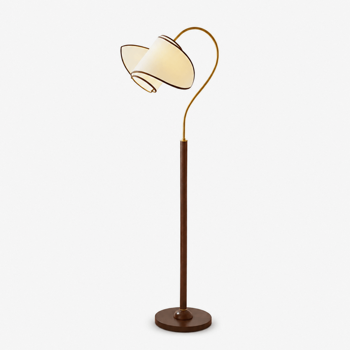Stelmo Curved Neck Floor Lamp-Neutral Decor