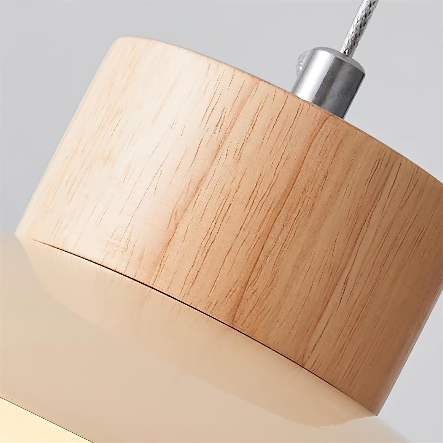 Eloria Pendant Lamp Wood PE Dome Minimalist-Neutral Decor