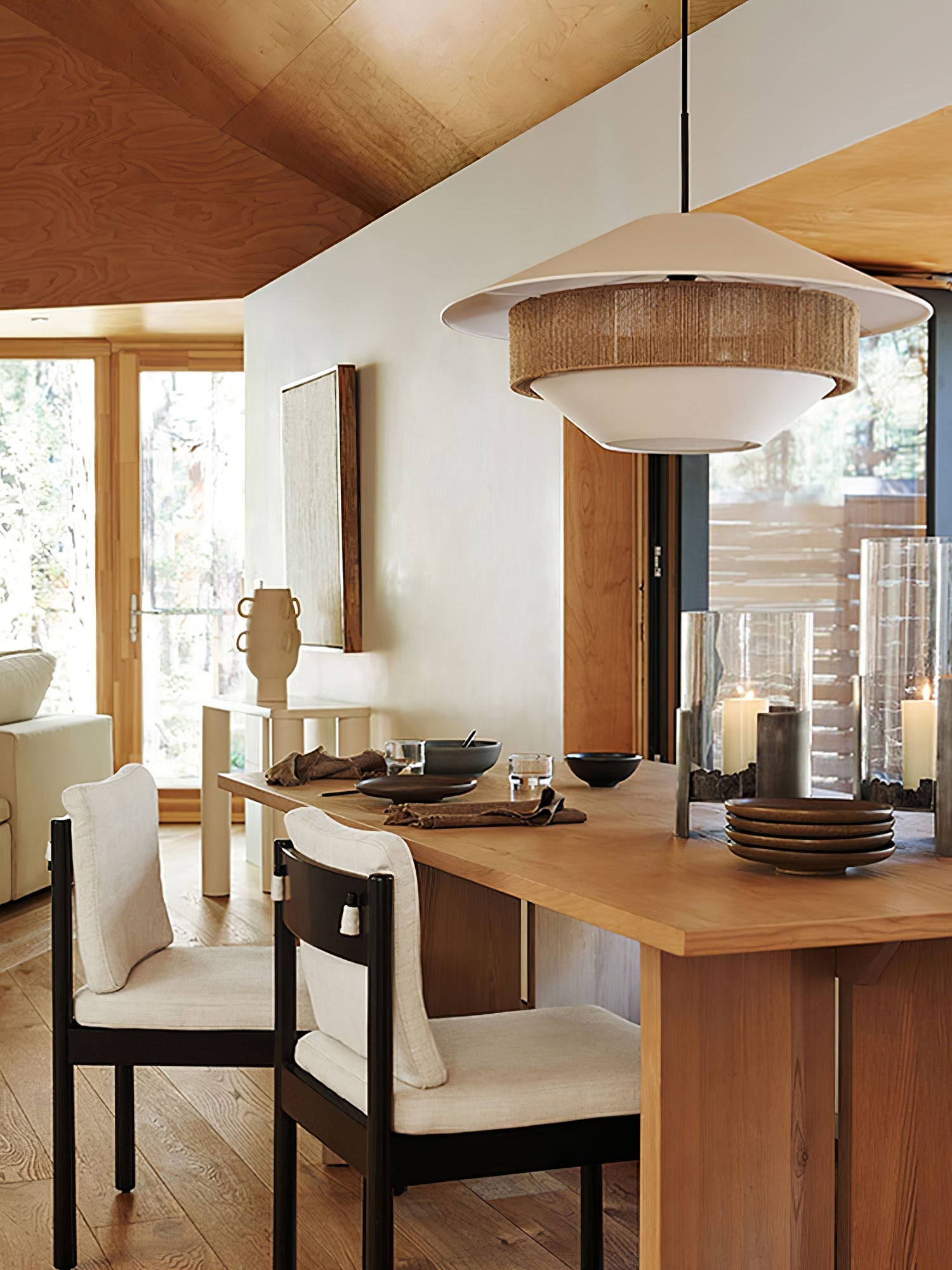 Athrel Modern Fabric Pendant Lamp-Neutral Decor