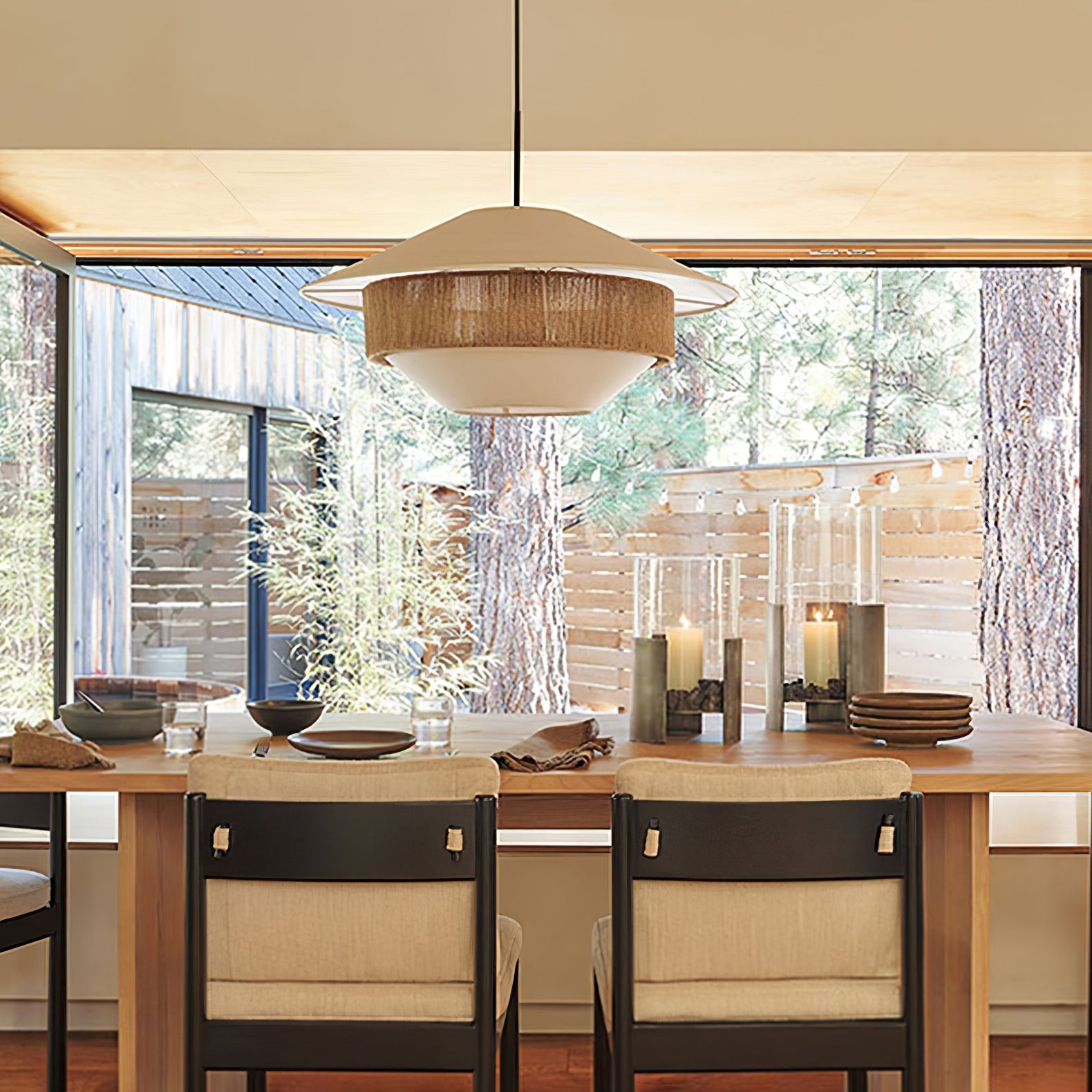 Athrel Modern Fabric Pendant Lamp-Neutral Decor