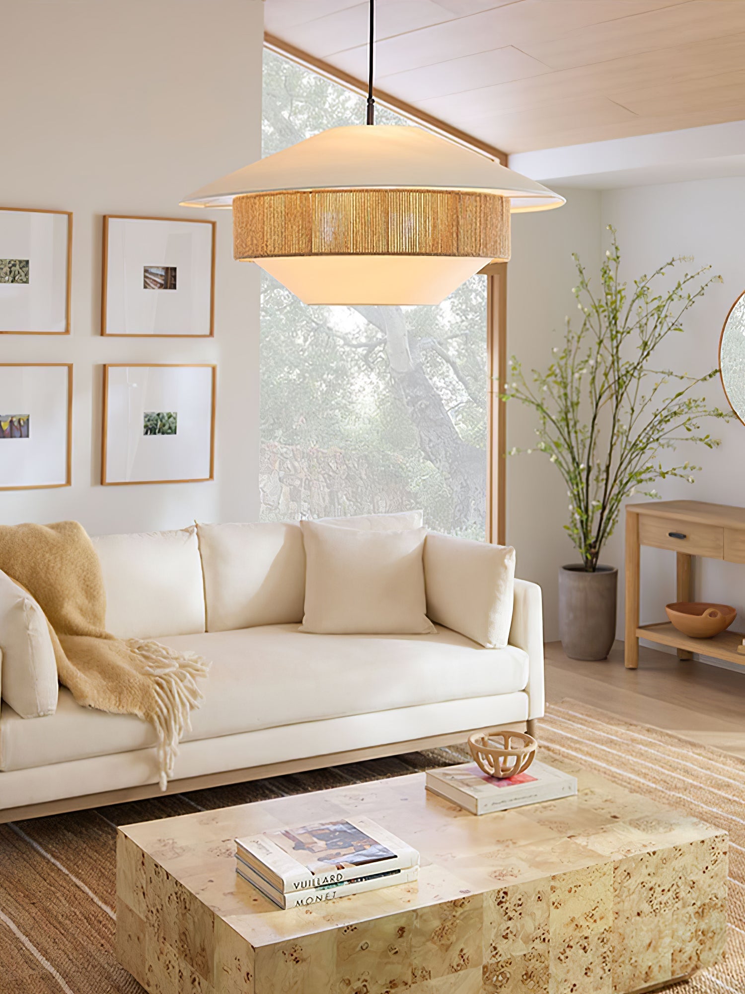Athrel Modern Fabric Pendant Lamp-Neutral Decor