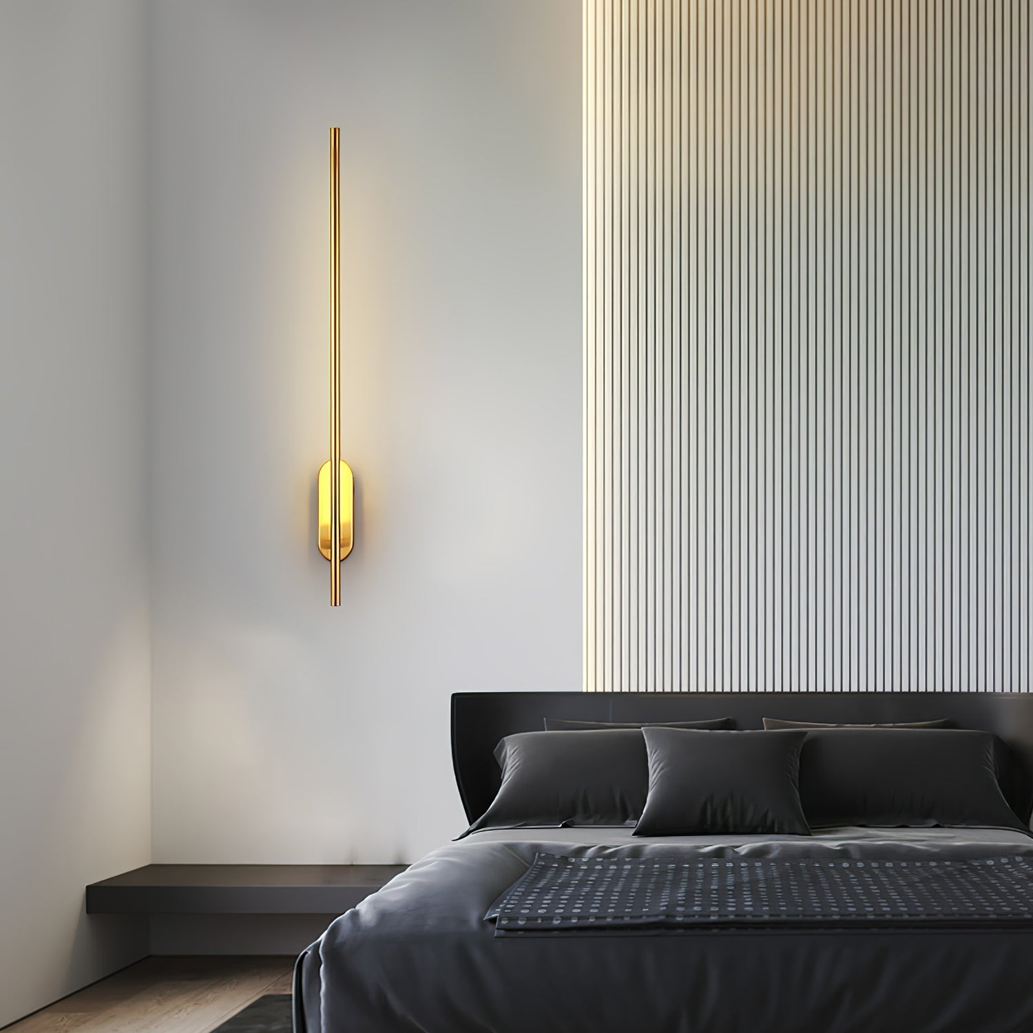 Marissa Stick Shaped Brass Sconce Wall lamp-Neutral Decor