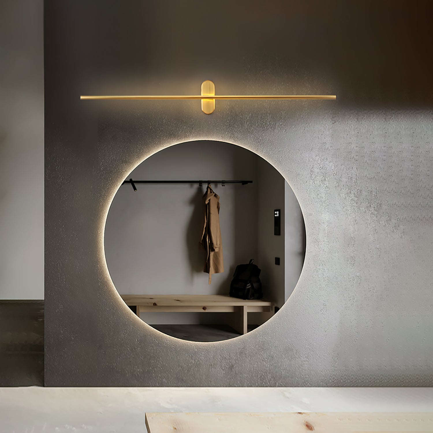Marissa Stick Shaped Brass Sconce Wall lamp-Neutral Decor
