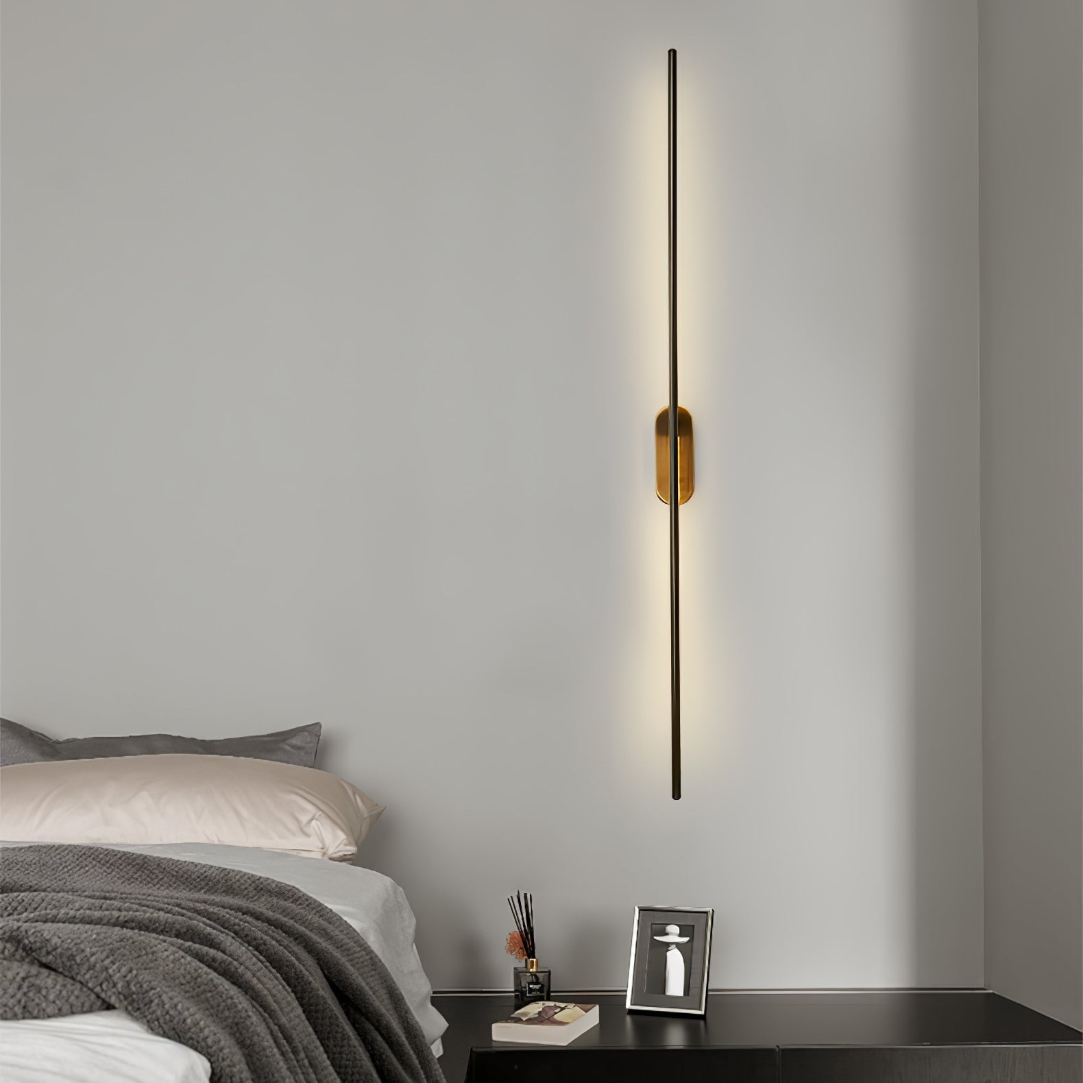 Marissa Stick Shaped Brass Sconce Wall lamp-Neutral Decor