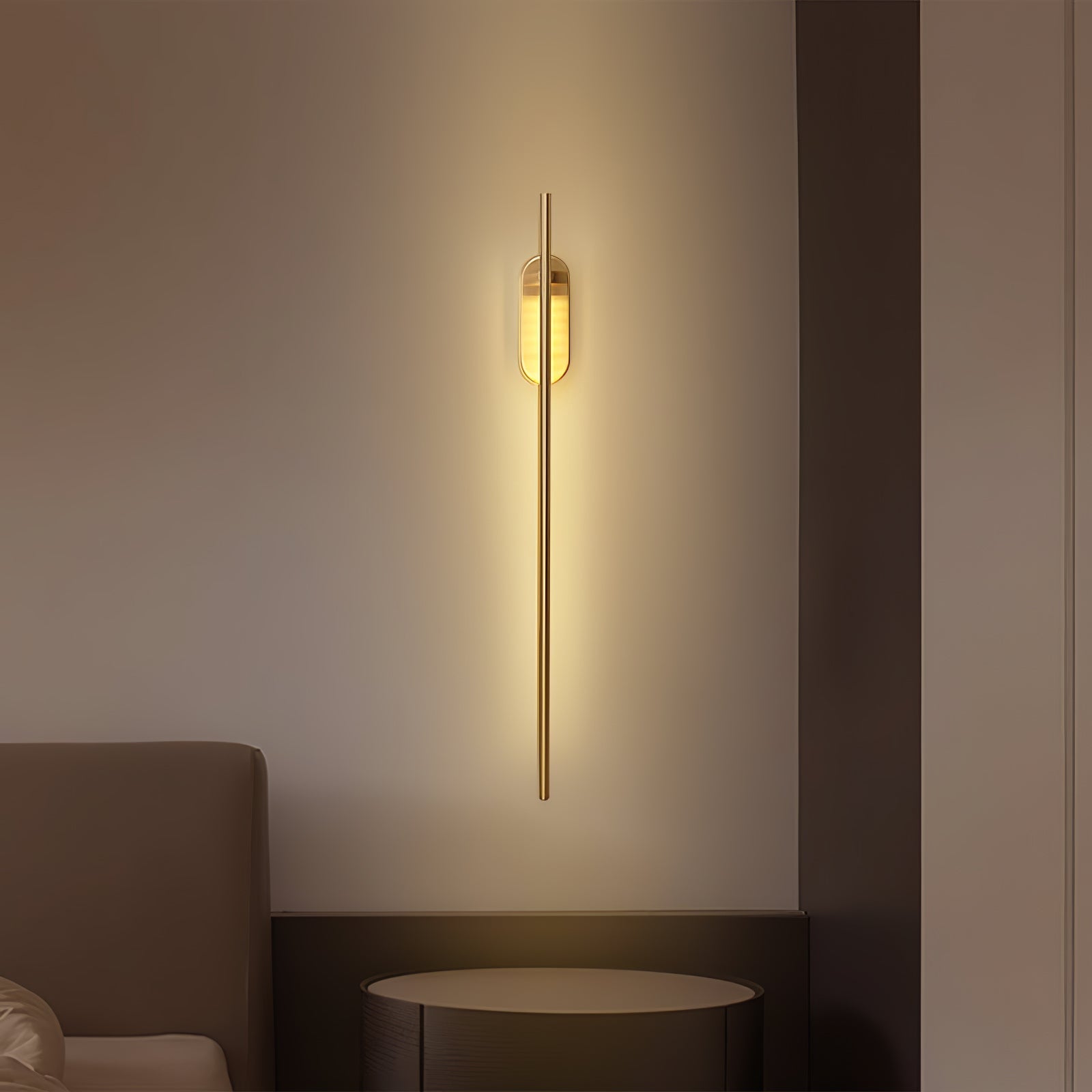 Marissa Stick Shaped Brass Sconce Wall lamp-Neutral Decor