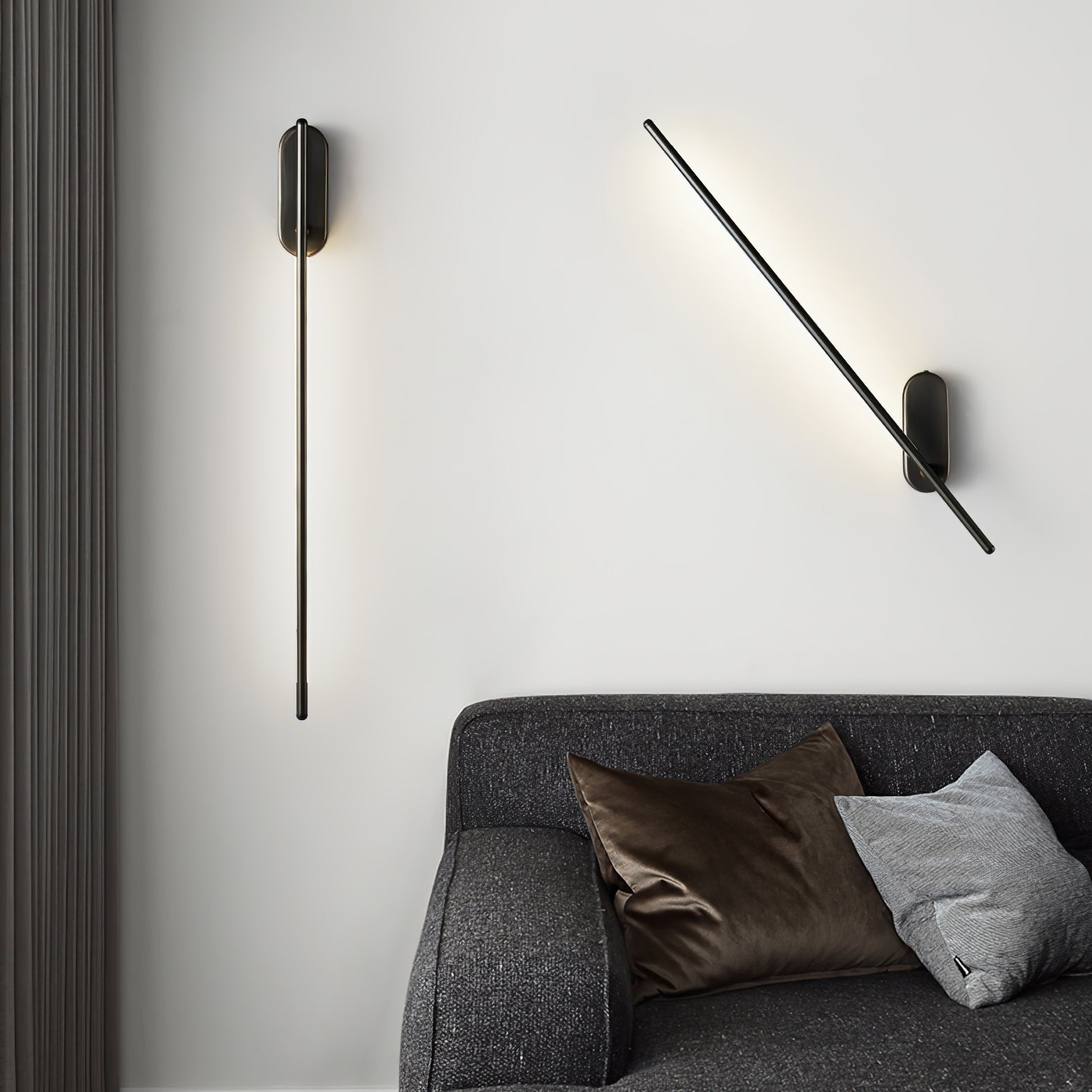 Marissa Stick Shaped Brass Sconce Wall lamp-Neutral Decor