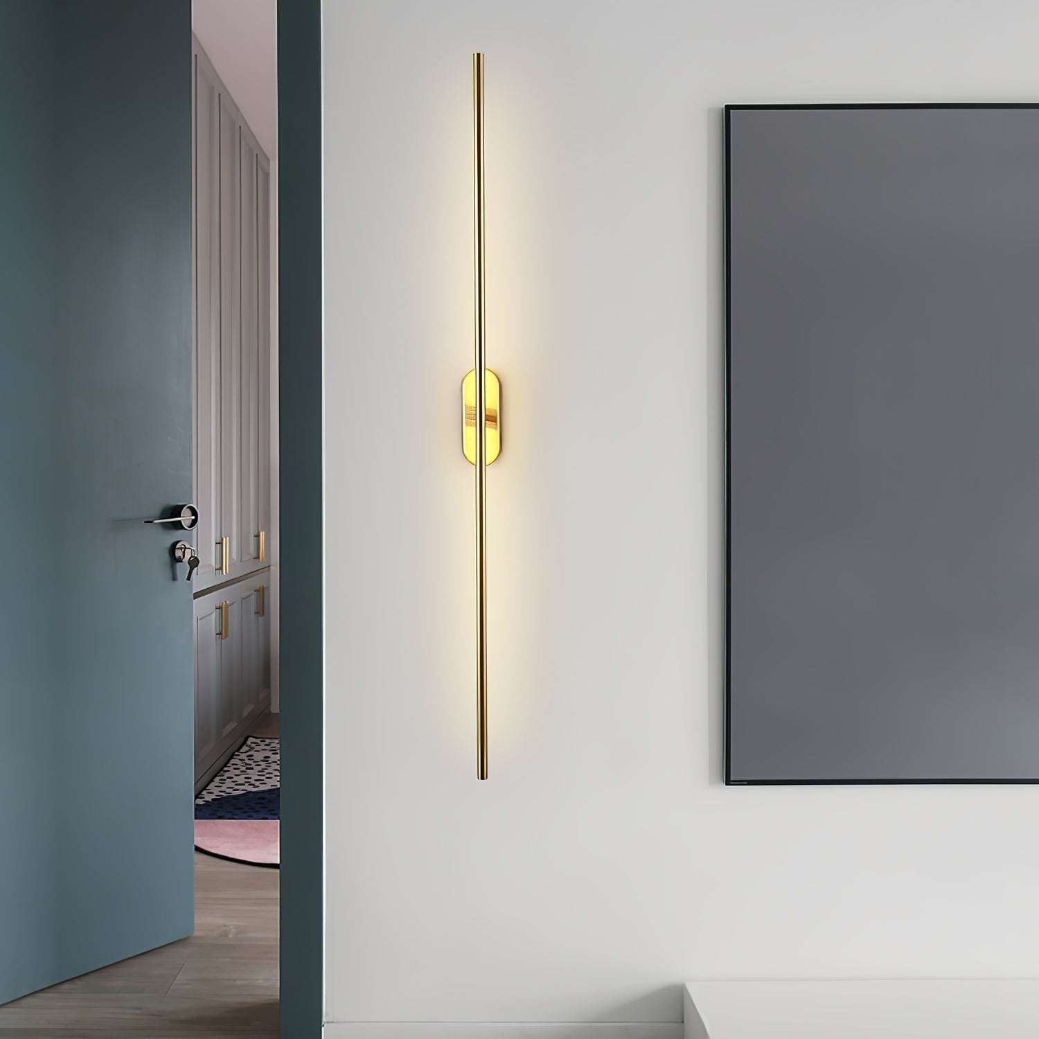 Marissa Stick Shaped Brass Sconce Wall lamp-Neutral Decor