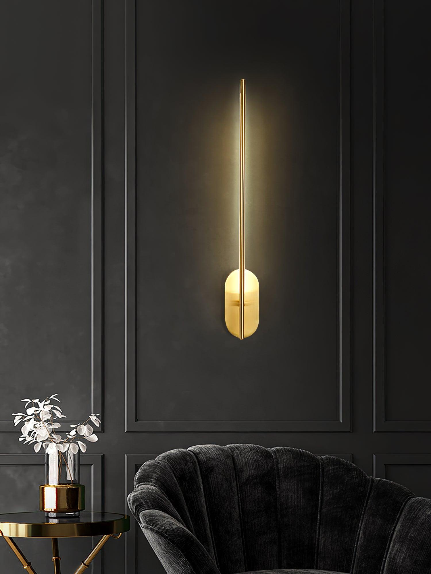 Marissa Stick Shaped Brass Sconce Wall lamp-Neutral Decor