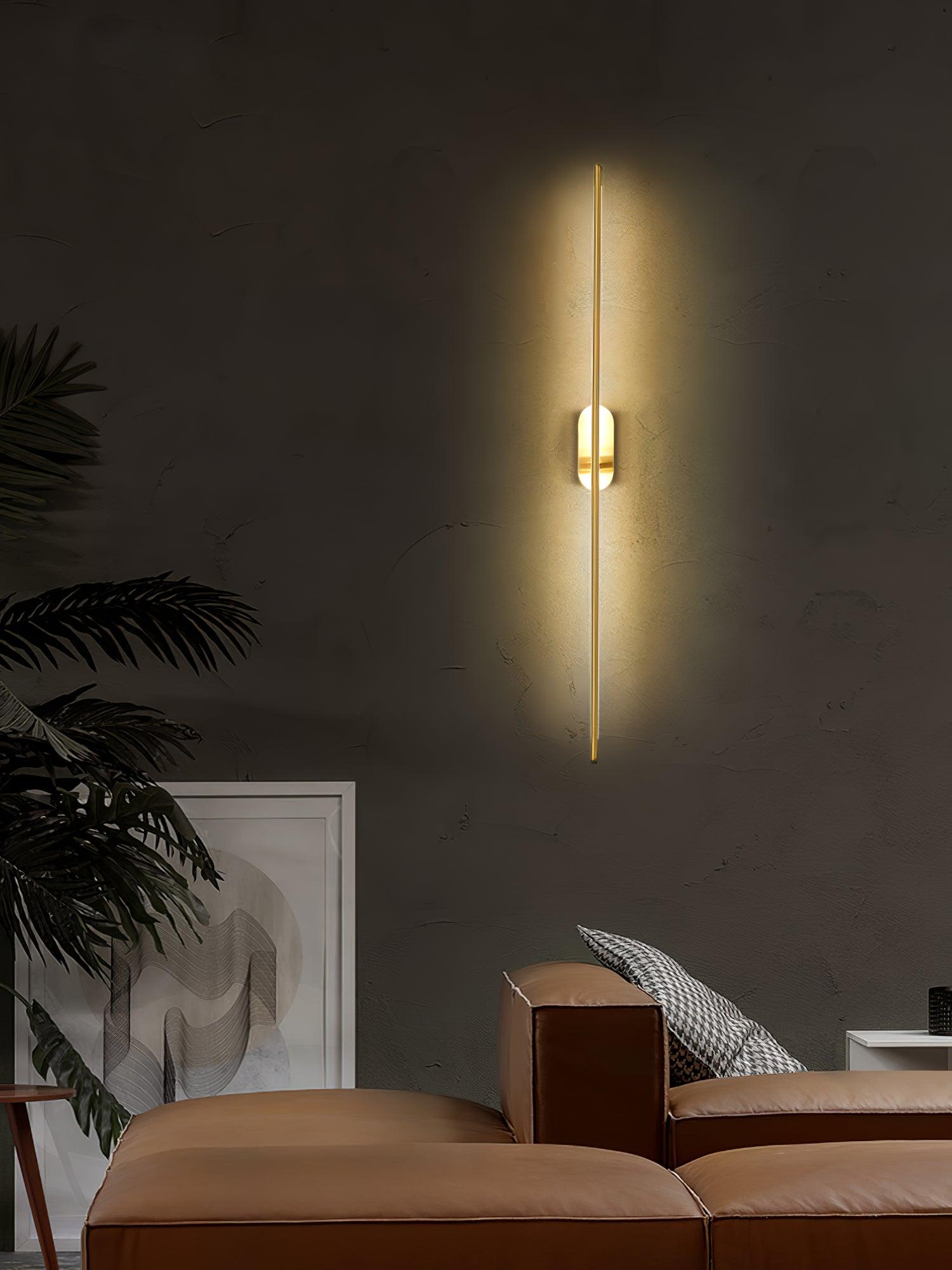 Marissa Stick Shaped Brass Sconce Wall lamp-Neutral Decor