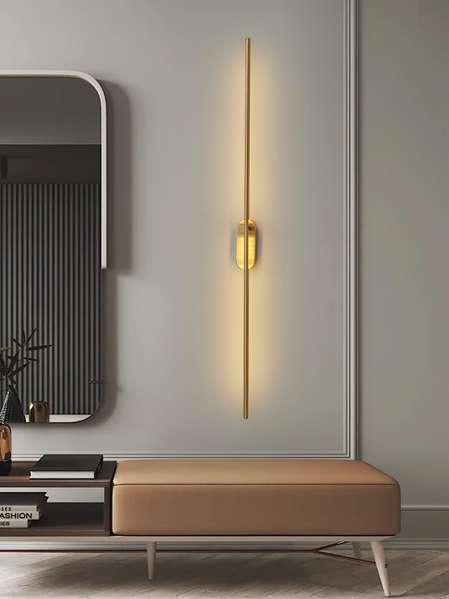 Marissa Stick Shaped Brass Sconce Wall lamp-Neutral Decor