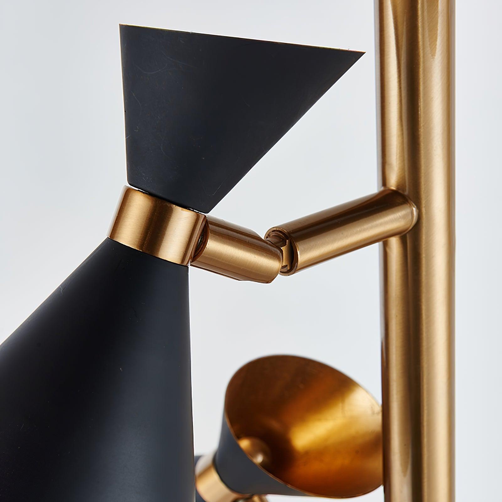 Rolten Gold & Black Marble Floor Lamp-Neutral Decor